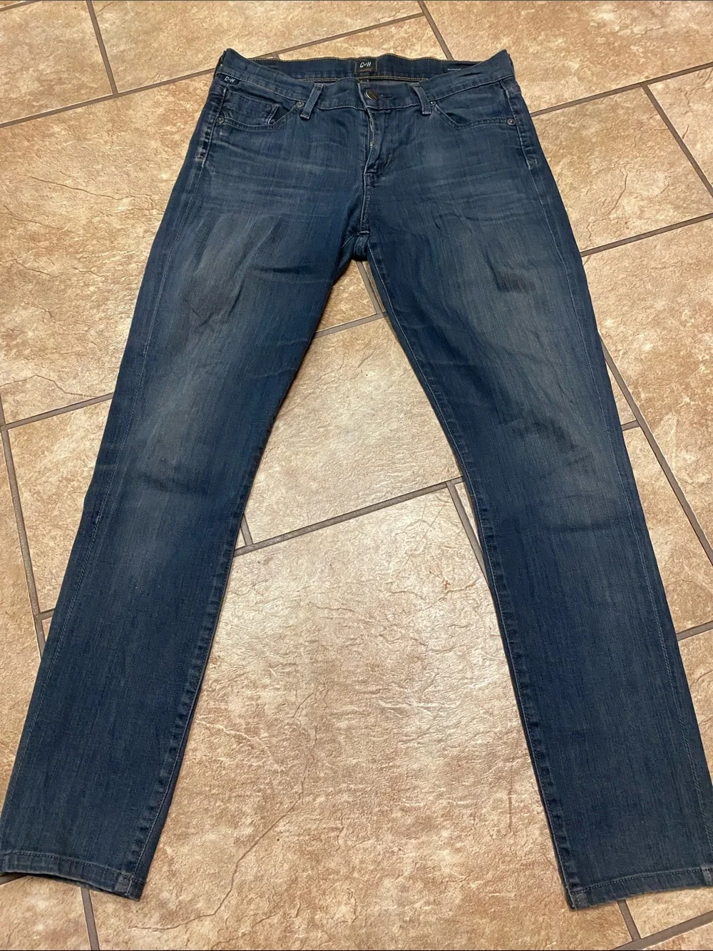 Citizens of Humanity Size 26 Med. Rise Skinny Jeans in Navy Blue Chic Denim